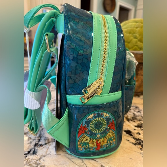NWT Loungefly Disney Princess Stained Glass Collection: Moana Mini-Backpack - Picture 4 of 11